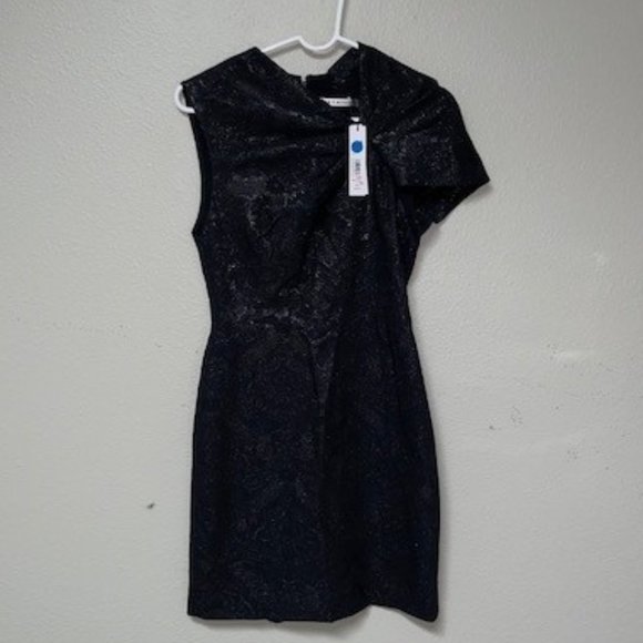 NWT ALICE + OLIVIA Black Glitzy Dress (2) - Picture 2 of 2